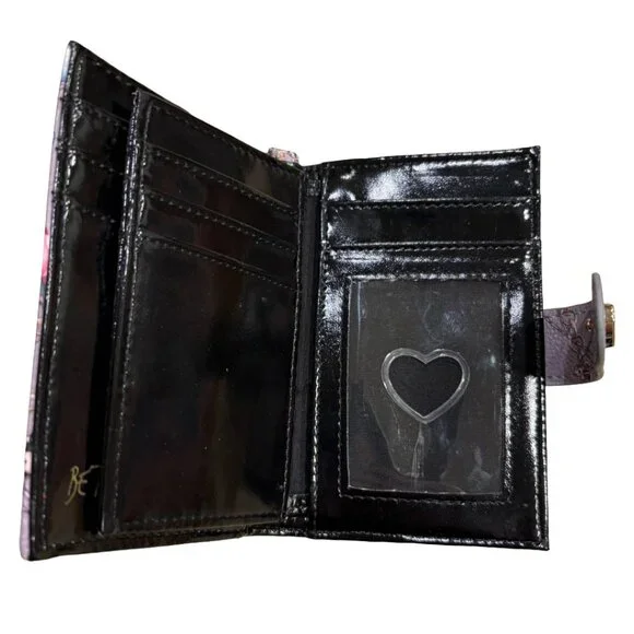 Betsey Johnson Floral Leopard Chain Print Wallet - Picture 2 of 4